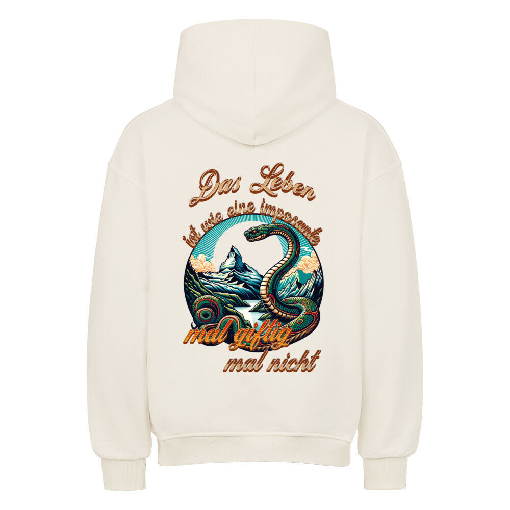 fVACANCY Oversized Hoodie / Das LEBEN-mal giftig, mal nicht-beige