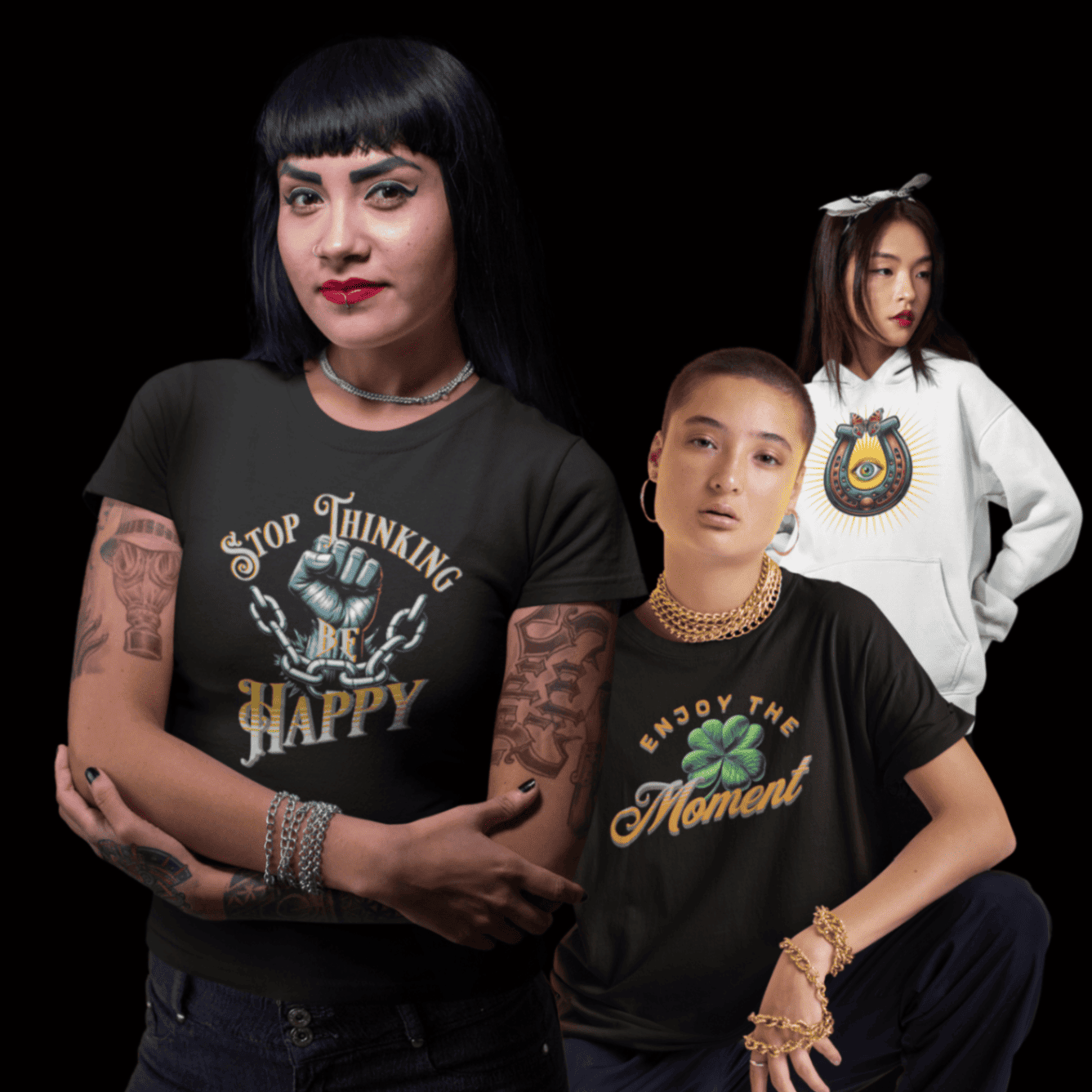 TORIPROS Glück Kollektion - positive Shirts Hoodies inspirierende Designs