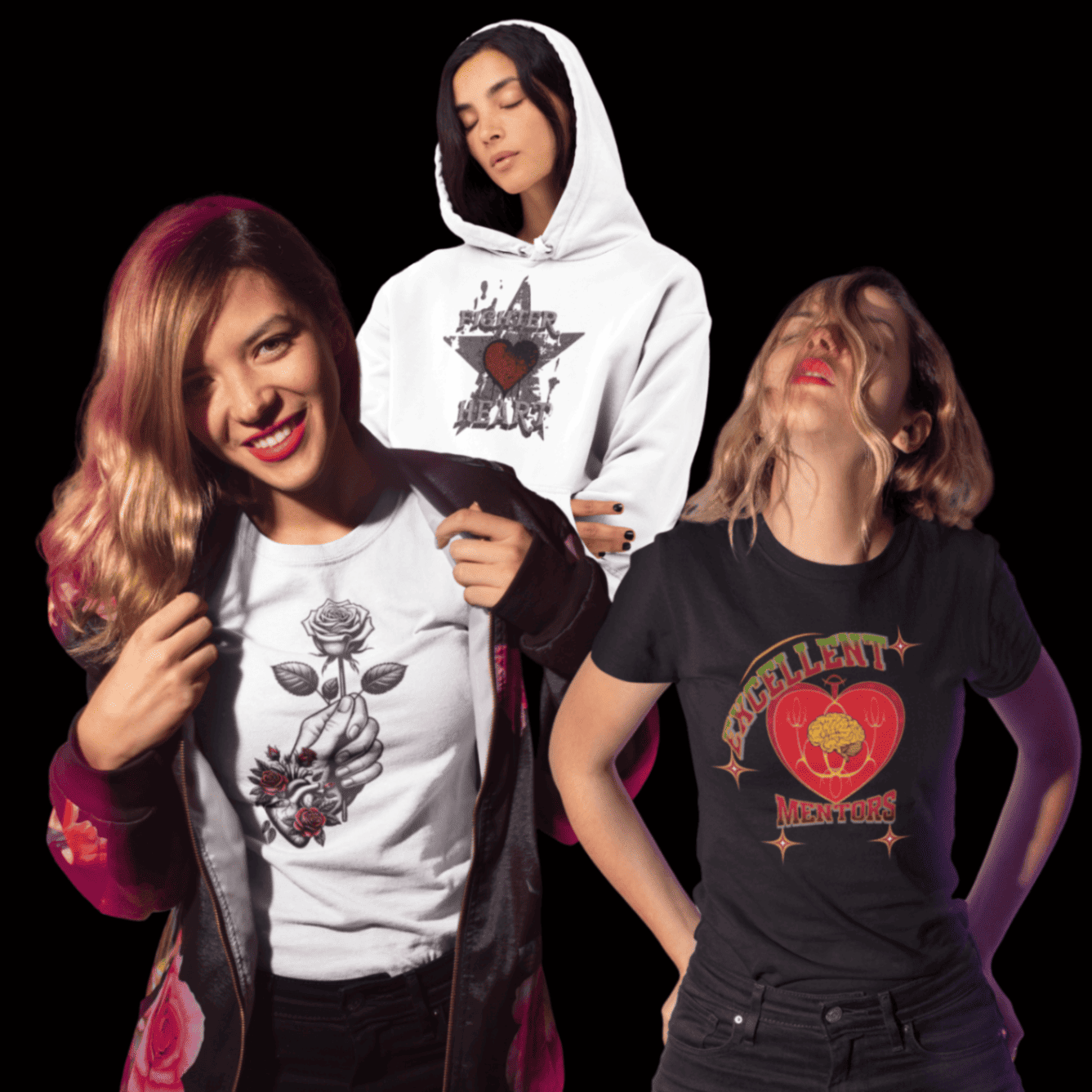  TORIPROS Herz Kollektion - liebevolle Shirts Hoodies inspirierende Herz-Designs