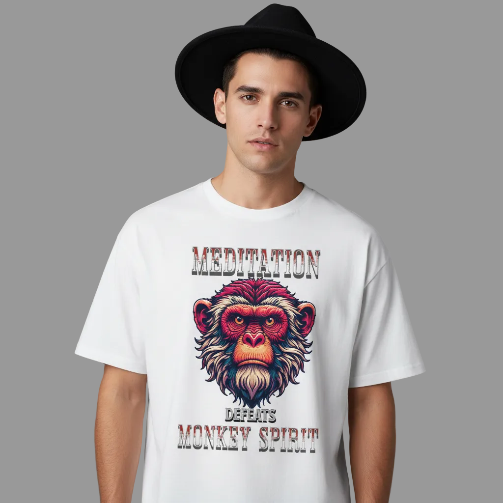VACANCY Oversized Shirt / MEDITATION  defeats MONKEY SPIRIT