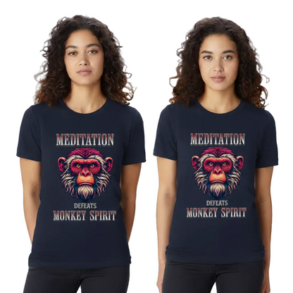 MEDITATION  defeats MONKEY SPIRIT /  HigherBlanks Premium T-Shirt