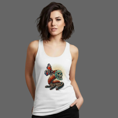  Toripros Wandel Kollektion – Wandel ONE Classic Tanktop Women in Weiß, modernes Streetwear-Design mit starkem Statement