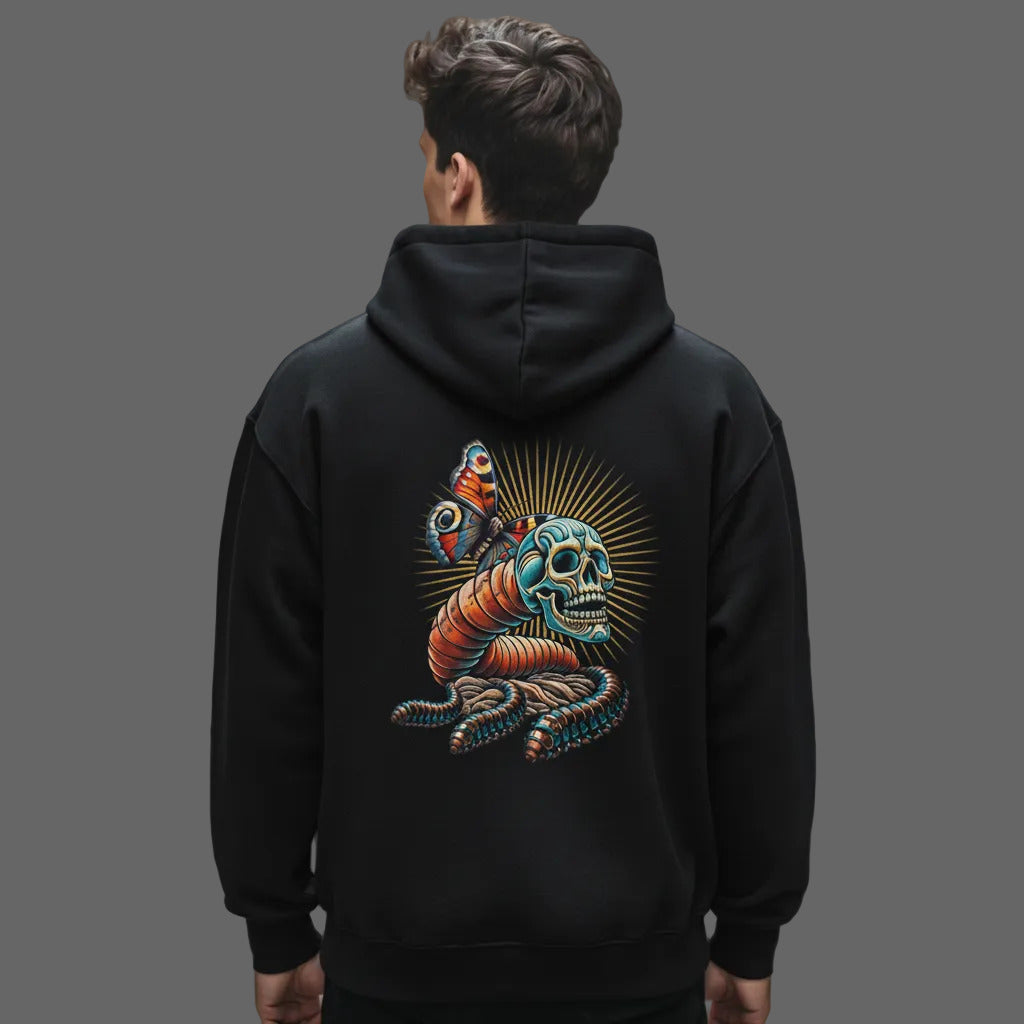 Toripros Wandel Kollektion – Wandel ONE Oversized Hoodie in Schwarz, modernes Streetwear-Design mit starkem Statement