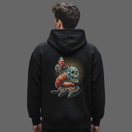 Toripros Wandel Kollektion – Wandel ONE Oversized Hoodie in Schwarz, modernes Streetwear-Design mit starkem Statement