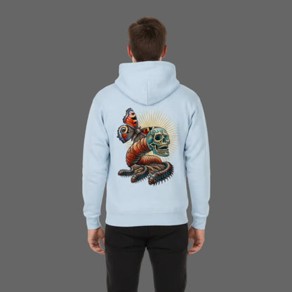 Toripros Wandel Kollektion – Wandel ONE Premium Hoodie in Babyblau, modernes Streetwear-Design mit starkem Statement

