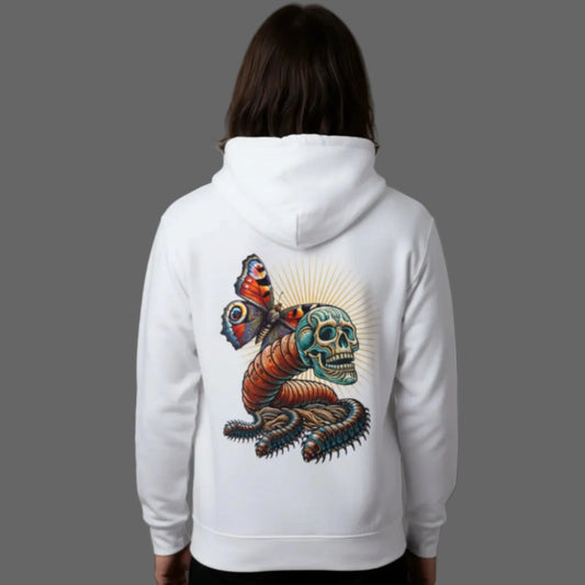  Toripros Wandel Kollektion – Wandel ONE Premium Hoodie in Weiß, modernes Streetwear-Design mit starkem Statement