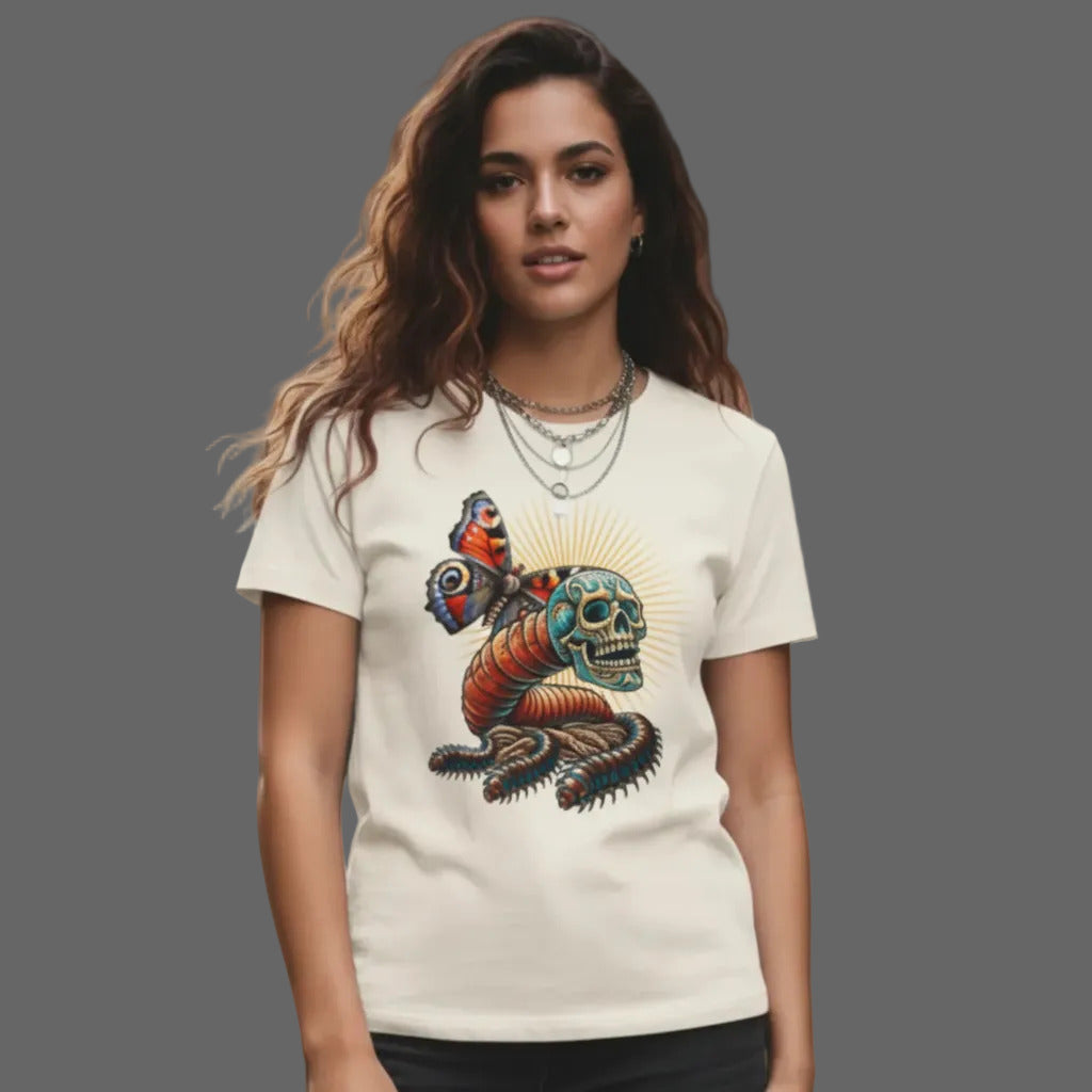 Toripros Wandel Kollektion – Wandel ONE Premium Organic Shirt Women in Natural, modernes Streetwear-Design mit starkem Statement