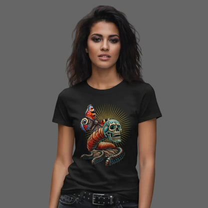  Toripros Wandel Kollektion – Wandel ONE Premium Organic Shirt Women in Schwarz, modernes Streetwear-Design mit starkem Statement