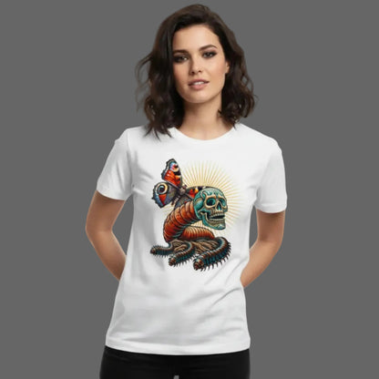 Toripros Wandel Kollektion – Wandel ONE Premium Organic Shirt Women in Weiß, modernes Streetwear-Design mit starkem Statement