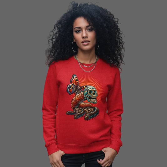 Toripros Wandel Kollektion – Wandel ONE Premium Organic Sweatshirt in Bright Red, modernes Streetwear-Design mit starkem Statement