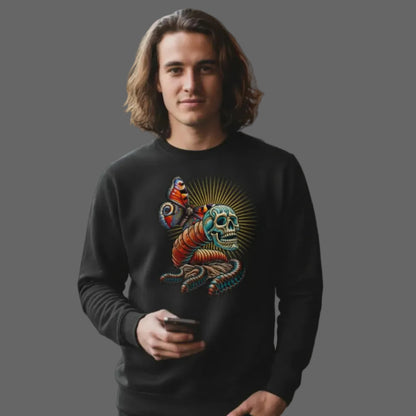  Toripros Wandel Kollektion – Wandel ONE Premium Organic Sweatshirt in Schwarz, modernes Streetwear-Design mit starkem Statement