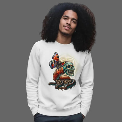  Toripros Wandel Kollektion – Wandel ONE Premium Organic Sweatshirt in Weiß, modernes Streetwear-Design mit starkem Statement