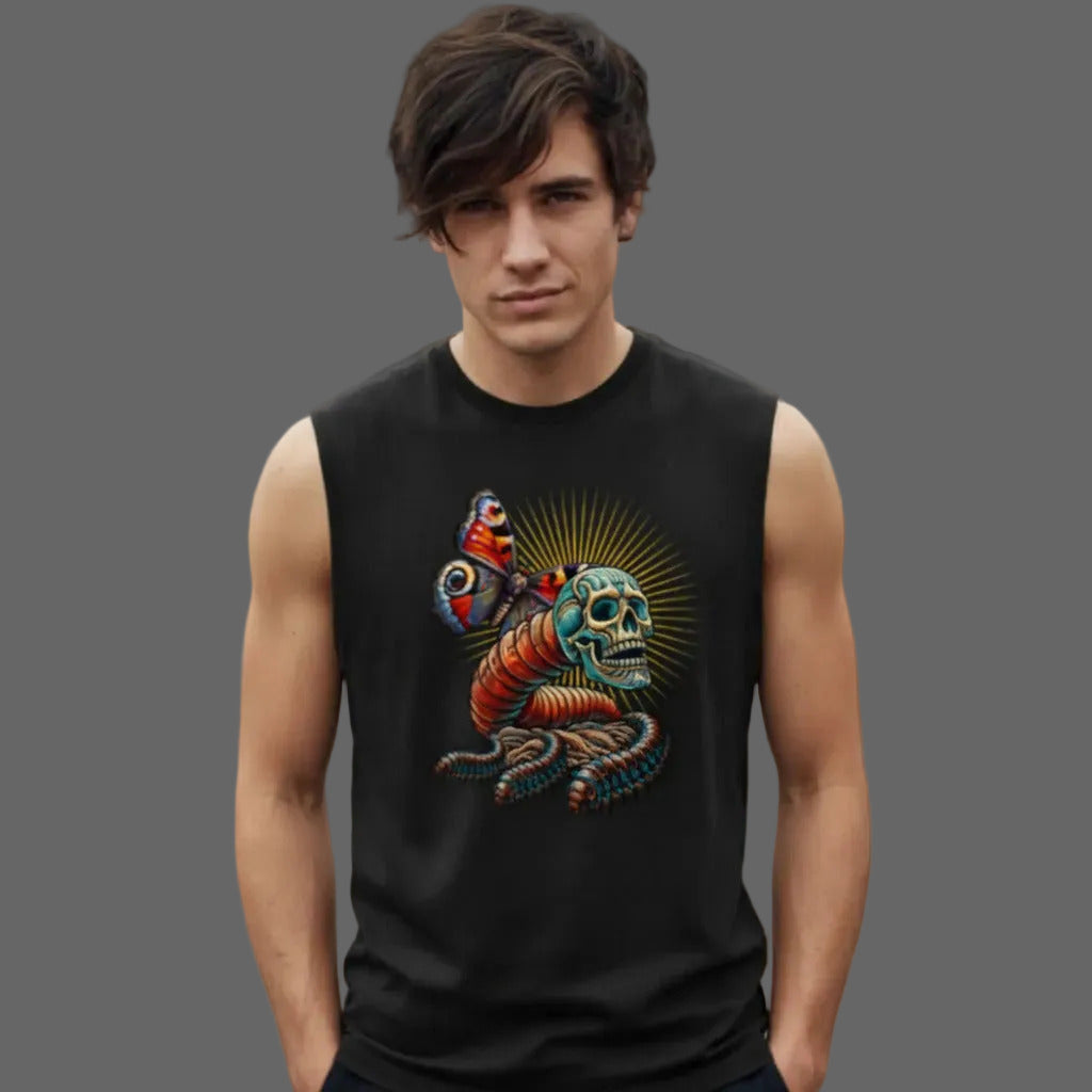 Toripros Wandel Kollektion – Wandel ONE Sleeveless Oversized Tee in Schwarz, modernes Streetwear-Design mit starkem Statement