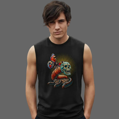 Toripros Wandel Kollektion – Wandel ONE Sleeveless Oversized Tee in Schwarz, modernes Streetwear-Design mit starkem Statement