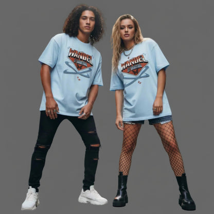 Toripros WANDEL Kollektion – WandelWunderbar Oversized Shirt in Babyblau, modernes Streetwear-Design mit starkem Statement