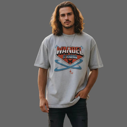 Toripros WANDEL Kollektion – WandelWunderbar Oversized Shirt in Washed Grey, modernes Streetwear-Design mit starkem Statement